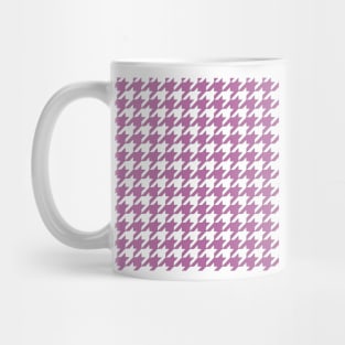 Houndstooth design in bodacious and white Mug